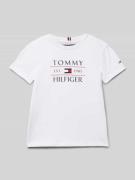 T-shirt met labelprint