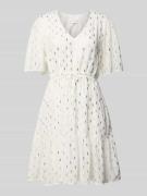 Knielange jurk met V-hals