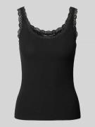 Regular fit tanktop met volants bij de zoom, model 'SRA'