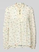 Boxy fit blousetop met all-over motief, model 'AIDA ELISA'