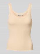 Regular fit tanktop met volants bij de zoom, model 'SRA'
