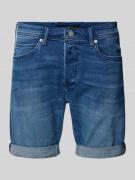 Tapered fit korte jeans met knoopsluiting