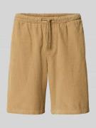 Korte regular fit rok van corduroy met elastische band, model 'BILL'