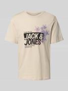 T-shirt met labelprint, model 'JAXON'