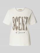 T-shirt met motiefstitching
