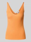 Top met bandjes en V-hals, model 'Madeline'