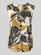 Regular fit blousetop met all-over motief