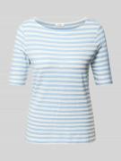 Slim fit gebreid shirt van puur katoen