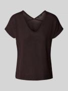 Gebreid shirt met V-hals, model 'Sirukus'