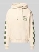 Hoodie met labelstitching