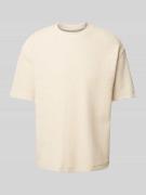 T-shirt met structuurmotief