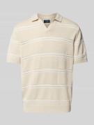 Relaxed fit gebreide polo met V-hals