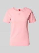 T-shirt met ronde hals en labelstitching