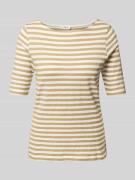 Slim fit gebreid shirt van puur katoen