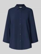 Regular fit blouse van viscose met 3/4-mouwen