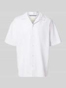 Regular fit vrijetijdsoverhemd van katoenmix met linnen, model 'MONTAN...