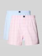 Boxershort met elastische band in een set van 2 stuks
