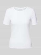 Slim fit T-shirt van katoenmix