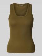 Slim fit tanktop van katoenmix