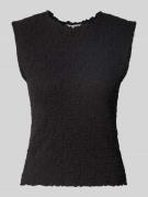 Slim fit top van katoenmix
