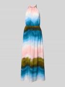 Getailleerde maxi-jurk van pure viscose
