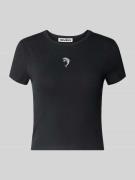 T-shirt met motiefstitching