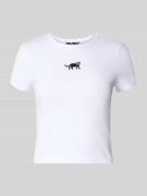 T-shirt met motiefstitching