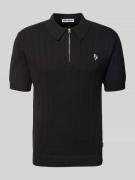 Slim fit poloshirt met labelstitching