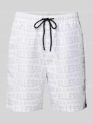 Korte regular fit broek met tunnelkoord, model 'DiSTORTA'