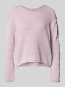Comfort fit gebreide pullover van puur katoen