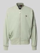 Regular fit bomberjack met geribde opstaande kraag