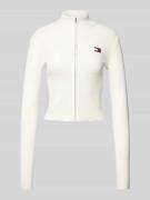 Slim fit cardigan met ritssluiting