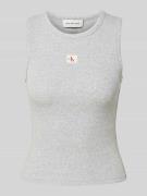 Tanktop met labeldetail