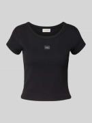 T-shirt met labelmotief
