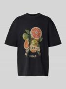 Oversized T-shirt met labelprint