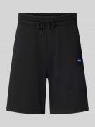 Sweatshorts met logopatch, model 'Nasensio'