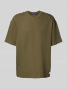 T-shirt met ronde hals en structuurmotief