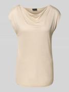 Regular fit T-shirt met watervalhals