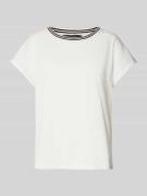 T-shirt met kapmouwen en ronde hals