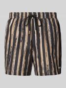 Regular fit zwembroek met mesh-inzet