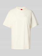 Relaxed fit T-shirt met labelstitching en ronde hals