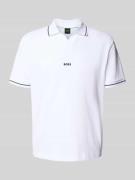 Regular fit poloshirt met labelstitching