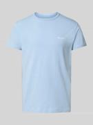 Slim fit T-shirt van katoenmix