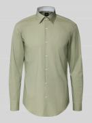 Regular fit zakelijk overhemd van een mix van katoen en elastaan
