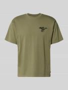 T-shirt met motief- en labelprint