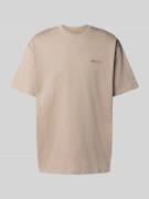 T-shirt met labelstitching, model 'Baine'