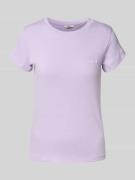 Regular fit T-shirt van mix van katoen en elastaan
