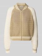 Gebreid jack met opstaande kraag, model 'NALFY'