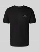 T-shirt met labelprint en ronde hals