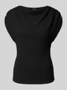 Slim fit T-shirt met cascadehals